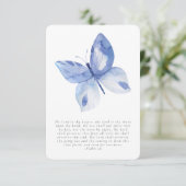 Butterfly Photo Funeral Prayer Kaart (Staand voorkant)