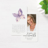 Butterfly Photo Remembrance Prayer Kaart (Bureau)