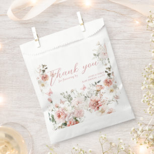 Butterfly Pink Floral Baby shower fladderen door Bedankzakje