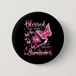 Butterfly Pink gezegend om borstkanker genoemd te Ronde Button 5,7 Cm