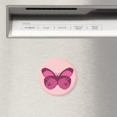 Butterfly Pinks Magneet (Insitu (Vaatwasser))