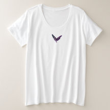 BUTTERFLY PLUS SIZE KATOEN T-Shirt