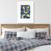 Butterfly Pochoir Pattern in Art Nouveau Canvas Afdruk (Insitu (Slaapkamer))