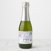 Butterfly Pop het als ze Pop mini mousserende wijn Sparkling Wijnetiket (Voorkant)