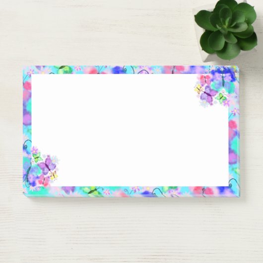 Butterfly Post Het Noteert Vliegende Vlinders Post-it® Notes (Kantoor)