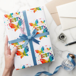 Butterfly Pride Love is liefde voor LGBT-bewustzij Cadeaupapier