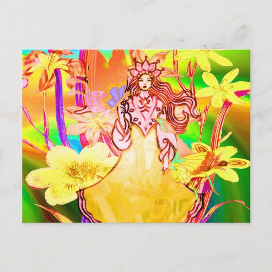 Butterfly Princess Briefkaart (Voorkant)