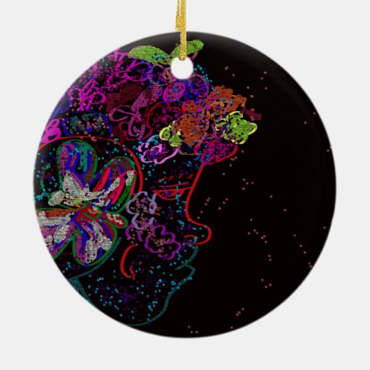 Butterfly Princess Keramisch Ornament (Achterkant)