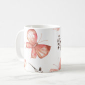 Butterfly Print Koffiemok (Voorkant links)