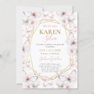 Butterfly Quinceanera Kaart