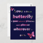 Butterfly Quote Briefkaart (Voorkant / Achterkant)