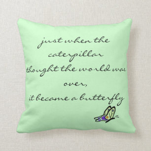 Butterfly Quote Pillow Kussen