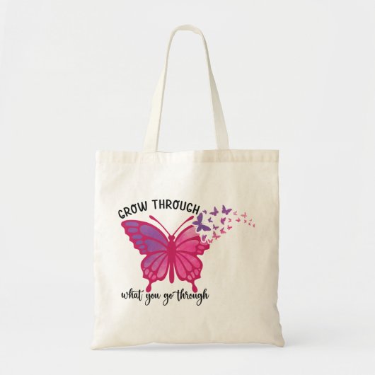 Butterfly Quote Tote Bag (Voorkant)