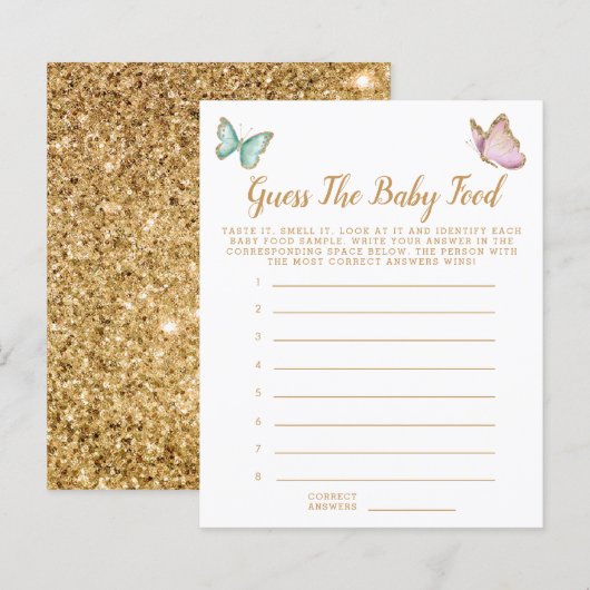 Butterfly raadt het Baby-schoenenspel (Voorkant / Achterkant)