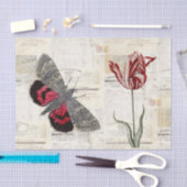 Butterfly Red Tulip  Frans Weefselpapier Tissuepapier (Craft)