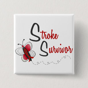 BUTTERFLY-REEKS 2 van Slag-overleving Vierkante Button 5,1 Cm