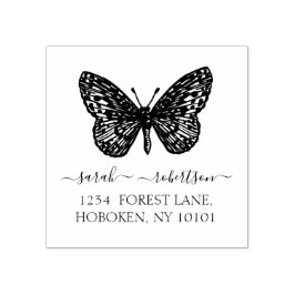 butterfly-retourstempel rubberstempel