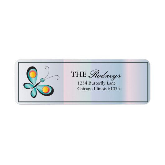 Butterfly - Return Address Labels (Voorkant)
