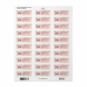 Butterfly Return Address Labels (Full Sheet)