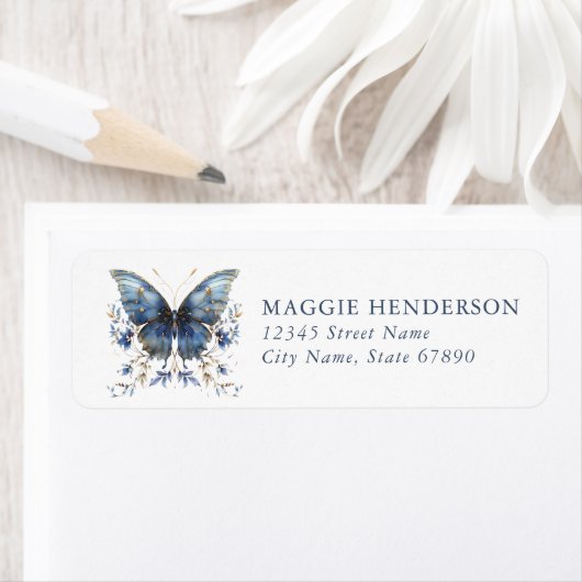 Butterfly Return Address Labels (Insitu)