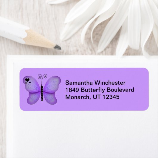 Butterfly Return Address Labels (Insitu)