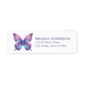 Butterfly Return Address Labels (Voorkant)