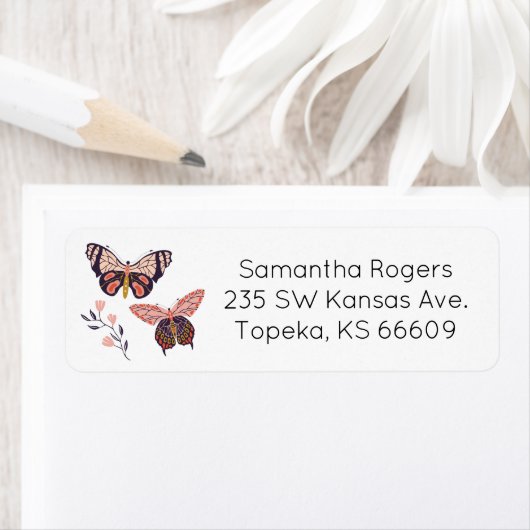 Butterfly Return Address Labels (Insitu)