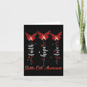 Butterfly Ribbon Faith Hope Love Sickle Cell Aware Kaart