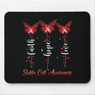 Butterfly Ribbon Faith Hope Love Sickle Cell Aware Muismat