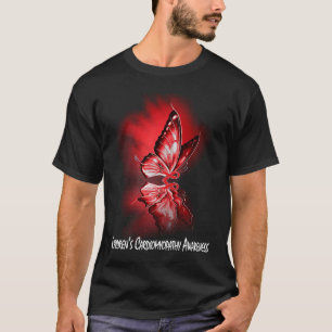 Butterfly Ribbon Kindercardiomyopathie Awarene T-shirt