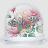 Butterfly Rising Snow Wereldbol Sneeuwbol (Achterkant)