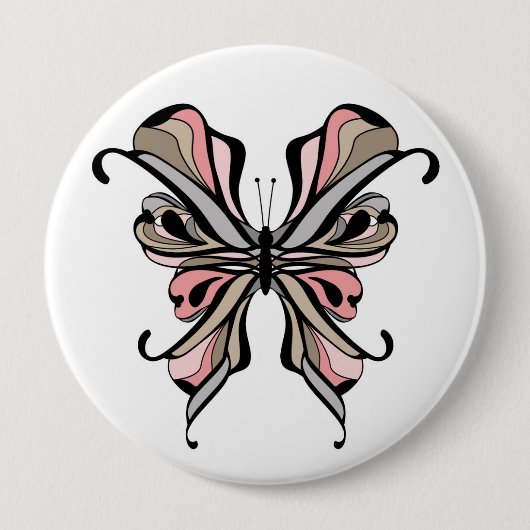 Butterfly Ronde Button 4,0 Cm (Voorkant)