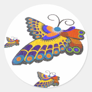 Butterfly Ronde Sticker