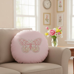 Butterfly Round Pillow Rond Kussen