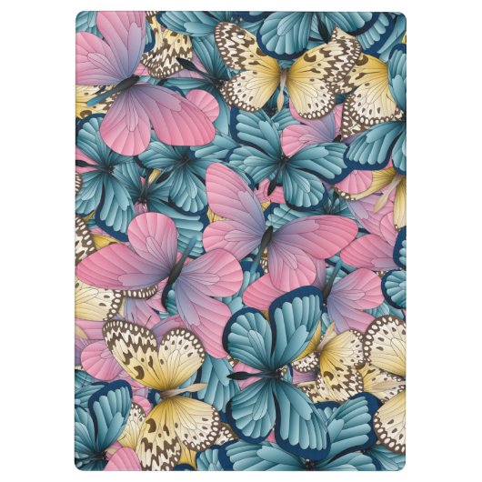 Butterfly roze en blauwe hive | Klembord voor vlin (Achterkant)