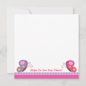 Butterfly - Roze en Paarse uitnodiging (Achterkant)