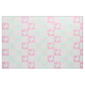 Butterfly roze Mint Green Polka Dots Stof (Yard (91,4 cm))