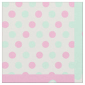 Butterfly roze Mint Green Polka Dots Stof (Close Up)