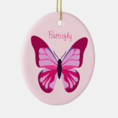 Butterfly  Roze Paars Keramisch Ornament (Rechts)