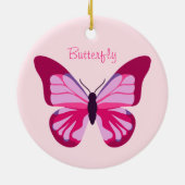 Butterfly  Roze Paars Keramisch Ornament (Achterkant)
