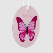 Butterfly  Roze Paars Ornament (voorkant)