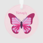 Butterfly  Roze Paars Ornament (achterkant)