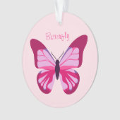 Butterfly  Roze Paars Ornament (voorkant)