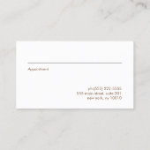 Butterfly Salon Appointment Visitekaartje (Achterkant)