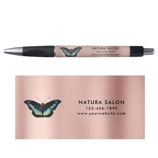 Butterfly Salon Business Promotion Roos Gold Pen