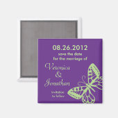 Butterfly Save the Date Magnet Magneet (Voorkant / Achterkant)