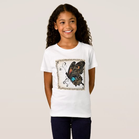 Butterfly Scrollwork Tshirt (Voorkant volledig)