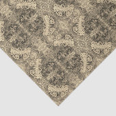 Butterfly Sepia Elegant Antiek stijl Tissuepapier (Detail)