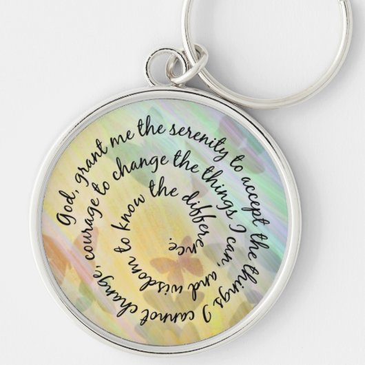 Butterfly Shadows Serenity Prayer Sleutelhanger (Voorkant)