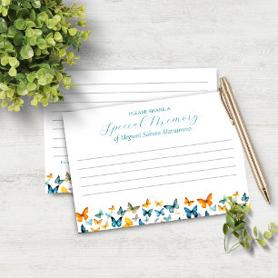 Butterfly Share a Memory Kaart voor Memorial Servi